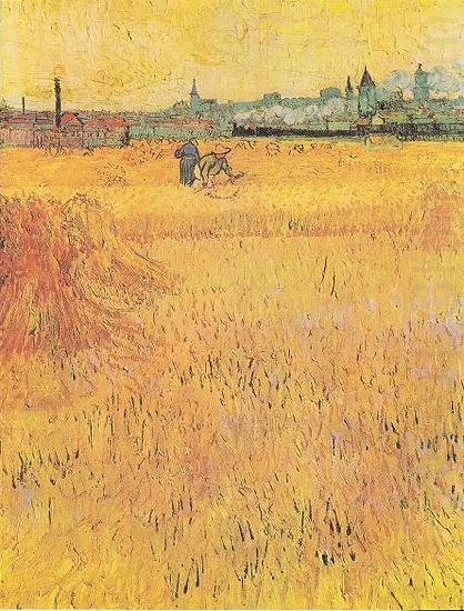Vincent Van Gogh Wheat field with View of Arles china oil painting image